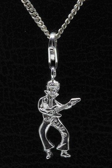 Zilveren Elvis hanger en/of bedel, Sieraden, Tassen en Uiterlijk, Bedels, Verzenden