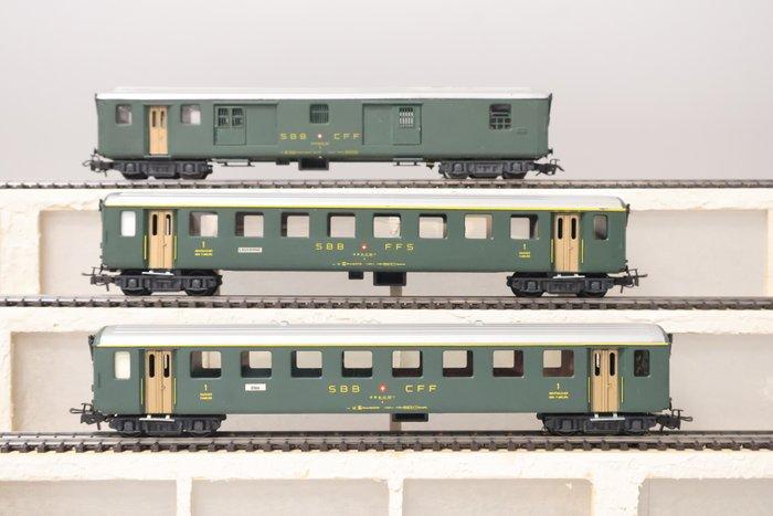 HAG H0 - 415-410 - Modeltrein personenwagen (3) - SBB-CFF, Hobby en Vrije tijd, Modeltreinen | H0
