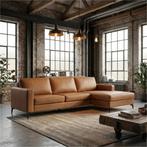 Leren hoekbank Match - 2.5-zits arm links + Longchair arm, Huis en Inrichting, Banken | Bankstellen, 250 tot 300 cm, Bohemian, Industrieel, Modern, Scandinavisch