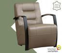 Leren fauteuil Magnificent - Massif Lava (grijs), Nieuw, Ophalen of Verzenden, 50 tot 75 cm, Industrieel, Modern