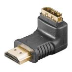 HDMI Adapter - Haaks - Verguld - 270 Graden - Zwart, Audio, Tv en Foto, Audiokabels en Televisiekabels, Nieuw, Verzenden