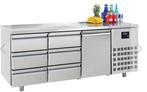 RVS Koelwerkbank | 1 deur | 6 laden | 1865x700x850mm, Verzenden, Nieuw in verpakking