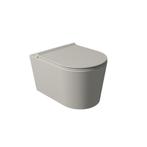 Wandcloset Civita 50x35x36.5cm Keramiek Rimless Mat Grijs, Ophalen of Verzenden, Nieuw, Overige typen