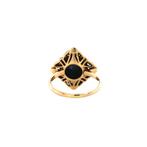 Gouden ring met hematiet 14 krt, Sieraden, Tassen en Uiterlijk, Ringen, Nieuw, Ophalen of Verzenden