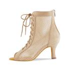 1000-60 Melisande Dames Dans Enkellaarsjes van Beige Suède, Verzenden, Nieuw