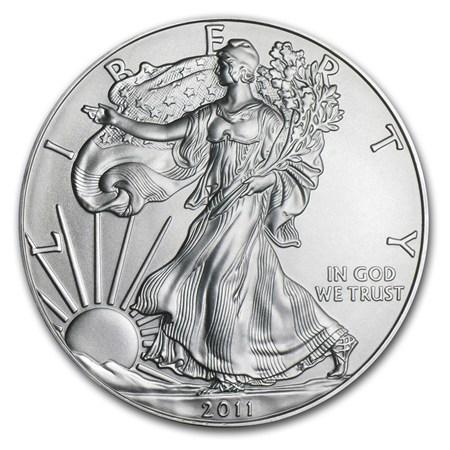 American Eagle 1 oz 2011 (40.020.000 oplage), Postzegels en Munten, Munten | Amerika, Midden-Amerika, Losse munt, Zilver, Verzenden