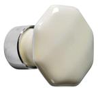 Meubelknop Octo porselein 34mm ivoor/glans nikkel, Verzenden, Nieuw