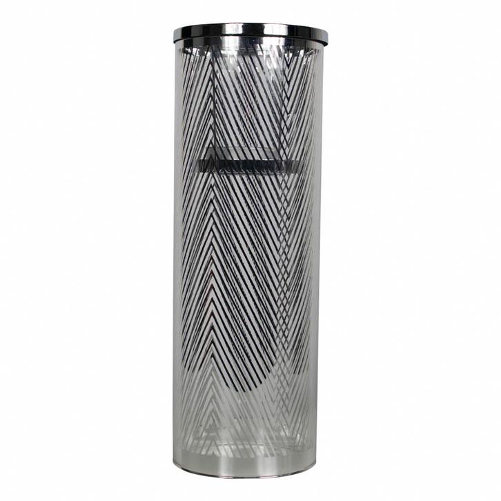 *windlicht cilinder zilver visgraat breed large 35cm*, Huis en Inrichting, Woonaccessoires | Overige, Verzenden