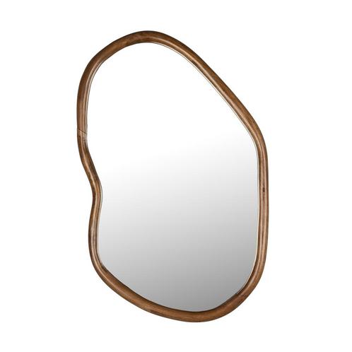 *WOONWINKEL* Dutchbone Ashley Walnut Organische Spiegel Hout, Huis en Inrichting, Woonaccessoires | Spiegels, Nieuw, Verzenden