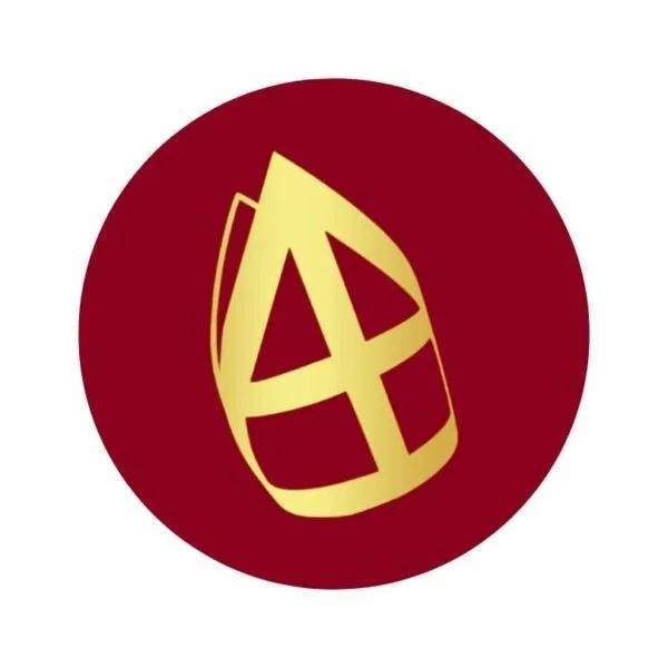 Cadeaustickers Sinterklaas Mijter Bordeaux, Hobby en Vrije tijd, Knutselen, Overige typen, Nieuw, Ophalen of Verzenden