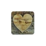 onderzetter hart hout 10x10cm (6), Huis en Inrichting, Woonaccessoires | Overige, Verzenden, Nieuw