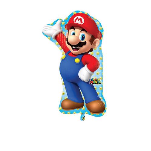 Super Mario Helium Ballon XL 83cm leeg, Hobby en Vrije tijd, Feestartikelen, Nieuw, Verzenden