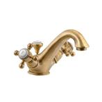 Wastafelmengkraan Sapho Sassari 2-knop Gebogen 12.7 cm Brons, Ophalen of Verzenden, Nieuw, Kraan