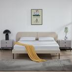 Gestoffeerd bed Porvoo met bedbodem 160x200 cm beige [en.cas, Verzenden, Nieuw