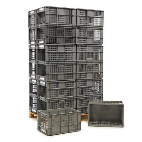 Gebruikte euronorm stapelbakken palletaanbieding met, Doe-het-zelf en Verbouw, Kratten en Dozen, Ophalen of Verzenden