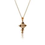 Halsketting - 18 karaat Geel goud - 0.46ct. tw. Diamant, Sieraden, Tassen en Uiterlijk, Kettingen, Nieuw