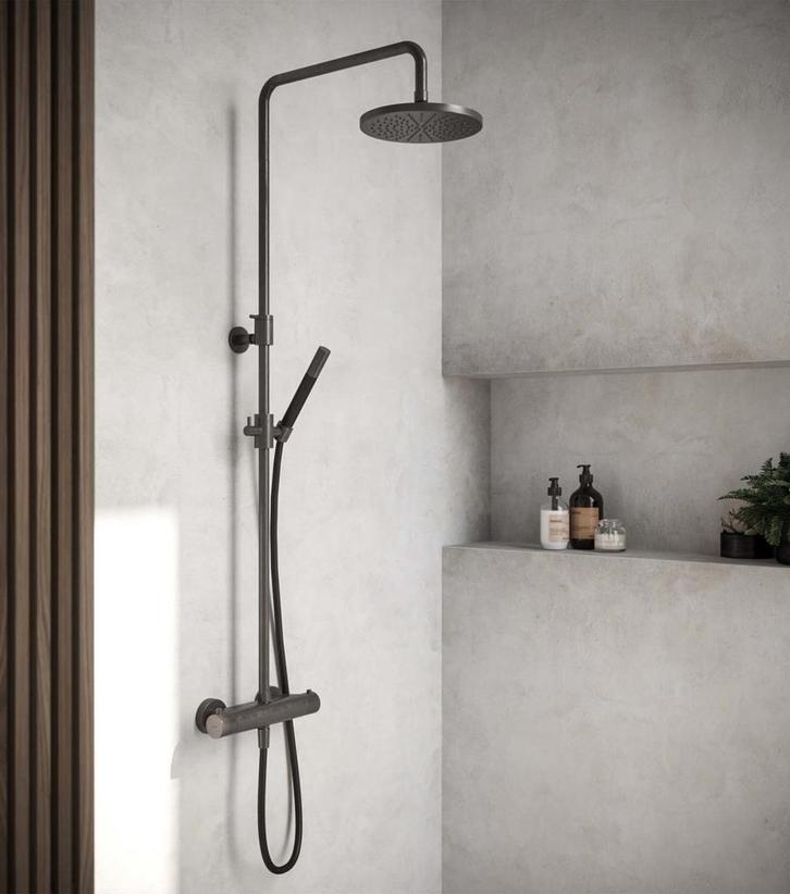 Complete Regendoucheset Hotbath Cobber SDS9 Thermostatisch, Doe-het-zelf en Verbouw, Sanitair, Kraan, Nieuw, Chroom, Ophalen of Verzenden