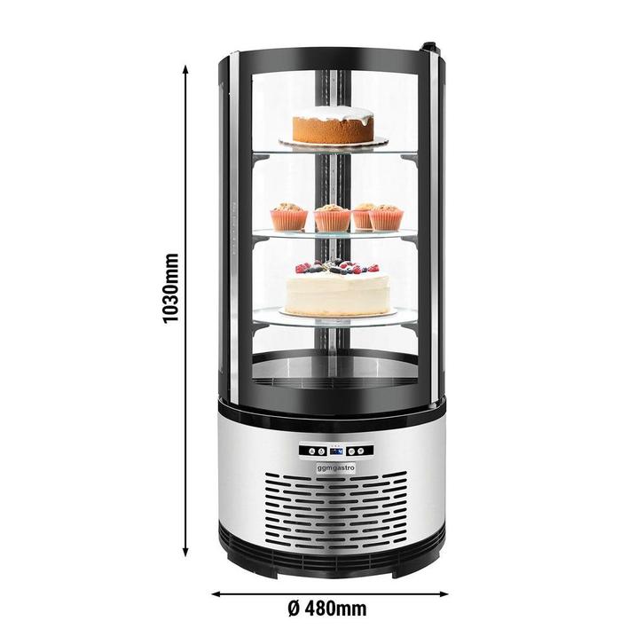 GGM Gastro | Tafelmodel panoramische vitrine - 100 liter - |, Huis en Inrichting, Keuken | Potten en Pannen, Verzenden