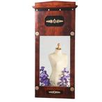 Grote Empire spiegel bloemmahonie met ebbenhout en brons beg, Antiek en Kunst, Ophalen of Verzenden