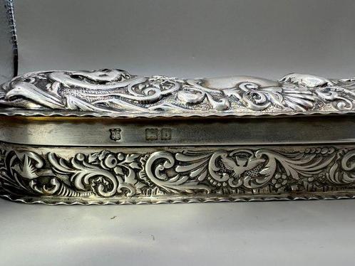 Doos - .925 zilver - veren doosje 925, Antiek en Kunst, Antiek | Goud en Zilver