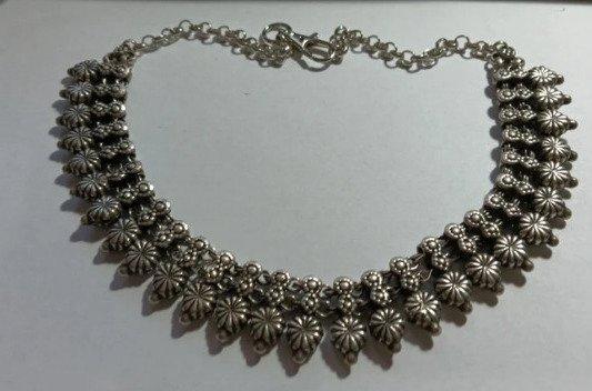 Zonder Minimumprijs - Halsketting Zilver - Antieke zilveren, Sieraden, Tassen en Uiterlijk, Kettingen