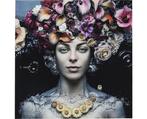 Wandfoto Flower Art Lady 120x120 cm | Kare Design, Huis en Inrichting, Woonaccessoires | Overige, Nieuw, Ophalen of Verzenden