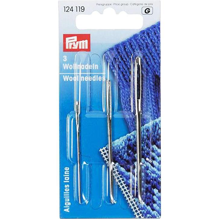 Prym Maasnaald / Smyrnanaald met stompe punt - Nr 1/3/5 (3, Hobby en Vrije tijd, Breien en Haken, Ophalen of Verzenden