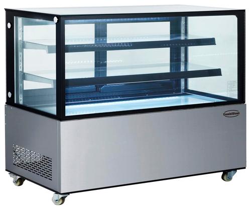 Combisteel Koelvitrine | 470L | Zwart/grijs | +2°c/+8°c | 3, Witgoed en Apparatuur, Koelkasten en IJskasten, Ophalen of Verzenden