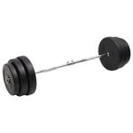 vidaXL Halter gebogen met gewichten 90 kg, Sport en Fitness, Fitnessmaterialen, Verzenden, Nieuw