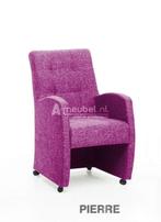 Eetkamerstoel Pierre - eetkamerstoelen - Roze, Nieuw, Stof