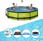 EXIT Zwembad Lime  Frame Pool ø360x76cm  Combi Deal, Verzenden, 80 tot 120 cm, Rond, Opzetzwembad