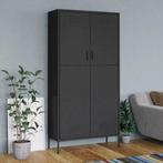 vidaXL Kledingkast 90x50x180 cm staal antracietkleurig, Huis en Inrichting, Kasten | Kledingkasten, Verzenden, Nieuw