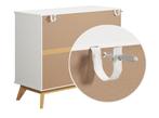 Ladekast Borneo Wit Naturel 80x79x40cm FSC gecertificeerd, Huis en Inrichting, Verzenden, Nieuw