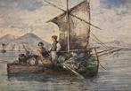 Consalvo Carelli (1818-1900) - Napoli - Scena con pescatori