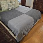 Zeer warme exclusieve plaid van katoenmix, grijs en donker