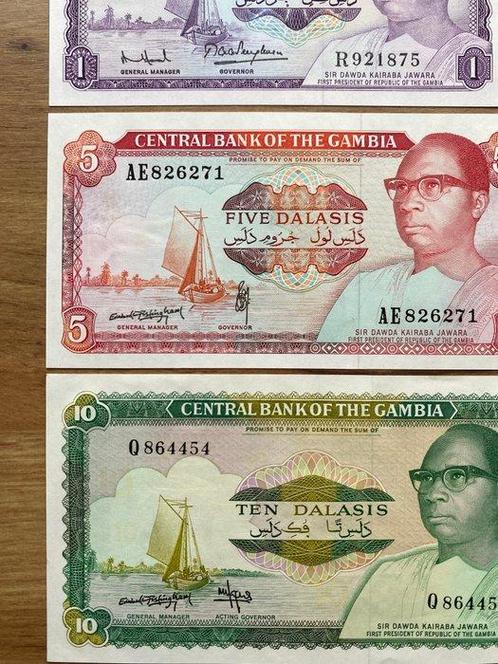 Gambia. 1-5-10 Dalasi 1971 - Pick 4,5,6 (Zonder, Postzegels en Munten, Munten | Nederland