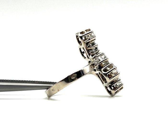 Ring - 18 karaat Witgoud - 1.05ct. tw. Diamant (Natuurlijk), Sieraden, Tassen en Uiterlijk, Ringen