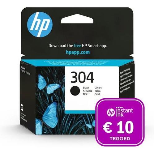 HP 304 - Inktcartridge zwart + Intant Ink tegoed, Computers en Software, Overige Computers en Software, Zo goed als nieuw, Ophalen of Verzenden