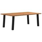 vidaXL Eettafel rechthoekig 200x120x74 cm massief eikenhout, Verzenden, Nieuw