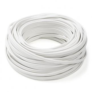 Tweelingsnoer | 2x 0.75 mm² | 20 meter (Wit), Doe-het-zelf en Verbouw, Elektra en Kabels, Nieuw, Verzenden