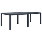 vidaXL Tuintafel 220x90x72 cm rattan-look kunststof, Verzenden, Nieuw, Kunststof