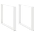 vidaXL Eettafelpoten 2 st U-vormig 100x(72-73) cm staal wit, Verzenden, Nieuw