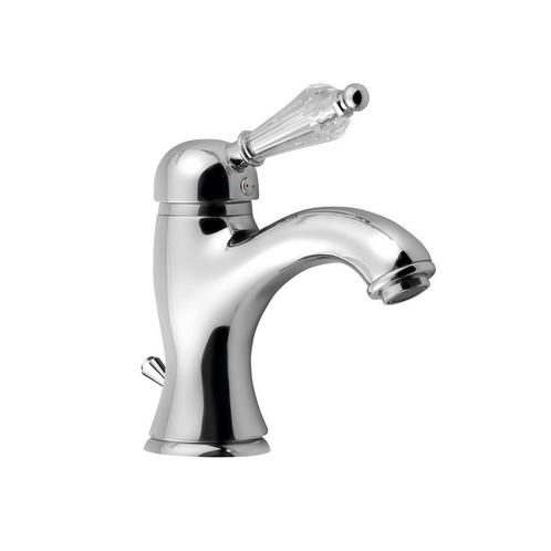 Wastafelmengkraan Sapho Kirké Retro Kristal 1-hendel Gebogen, Doe-het-zelf en Verbouw, Sanitair, Kraan, Nieuw, Chroom, Ophalen of Verzenden