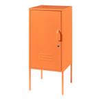Nachtkastje Hausjärvi 82x35x35 cm staal oranje [en.casa], Huis en Inrichting, Verzenden, Nieuw