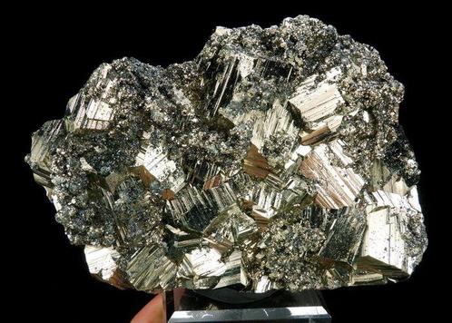 Pyriet (met micro Enargite en Tetrahedrite) Huanzala mijn,, Verzamelen, Mineralen en Fossielen