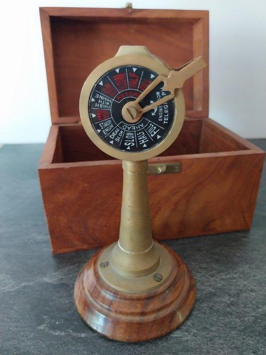 Scheepstelegraaf - Messing, Hout - laat 20e eeuw - Machine, Antiek en Kunst, Curiosa en Brocante