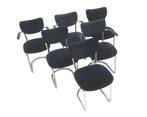 Vijf buisframe eetkamerstoelen, 20e eeuw, Huis en Inrichting, Stoelen, Gebruikt