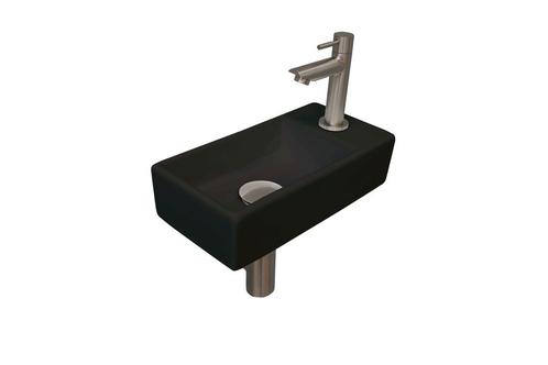 Fonteinset INK Versus 36x18x9cm Porselein Mat Zwart Met, Doe-het-zelf en Verbouw, Sanitair, Overige typen, Nieuw, Ophalen of Verzenden