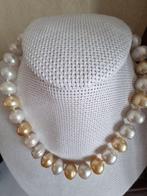 Choker halsketting - 18 karaat Witgoud Parel, Sieraden, Tassen en Uiterlijk, Antieke sieraden