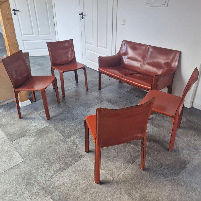Mario Bellini für Cassina – 4er Set Cab 412 Stühle &, Antiek en Kunst, Kunst | Designobjecten
